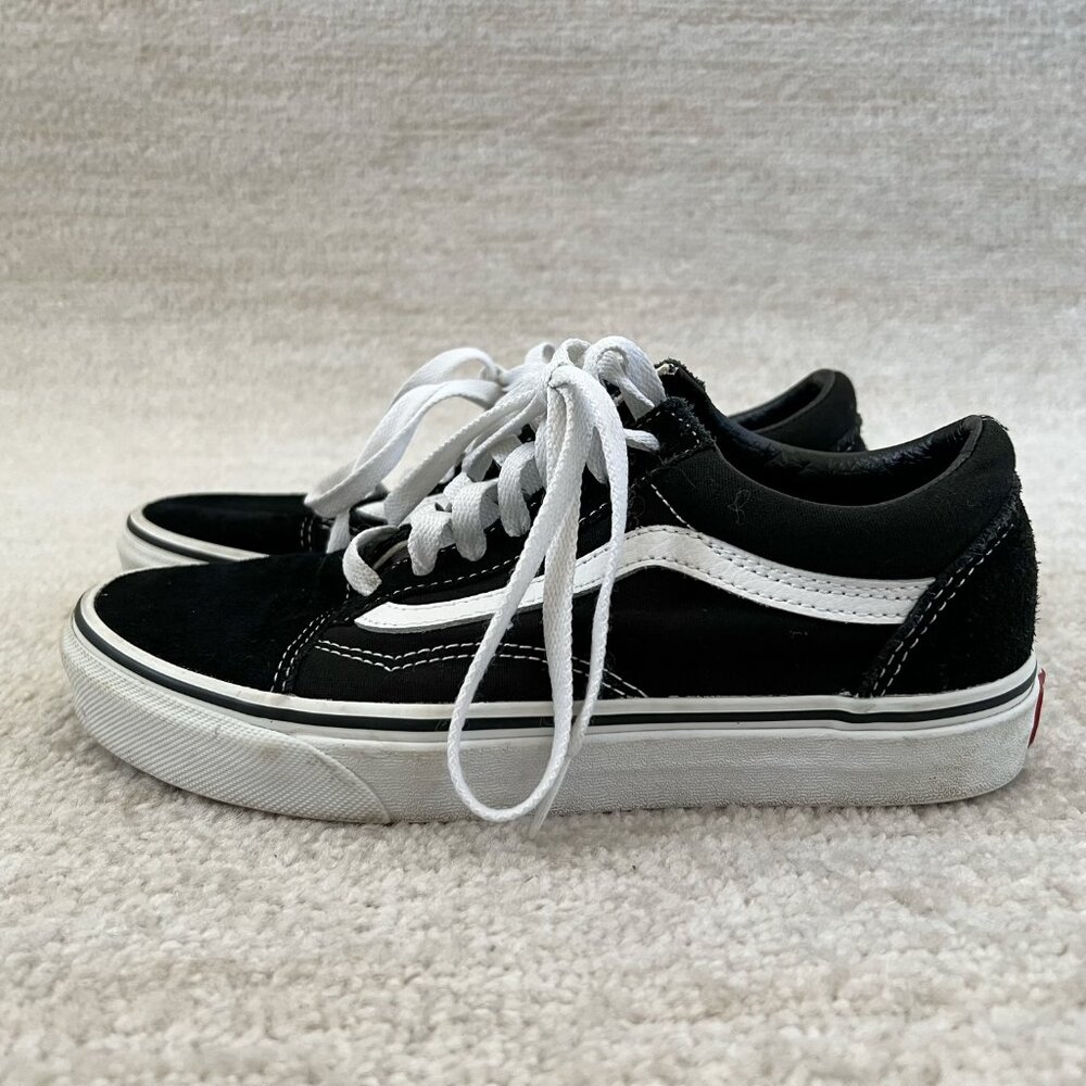 Vans Old Skool Black And White Low Top Sneakers Shoes 6.5